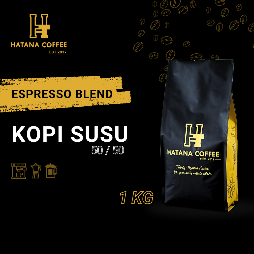 Kopi Susu Blend 50/50 (200 Gram, WHOLE BEAN)